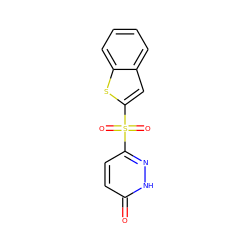 O=c1ccc(S(=O)(=O)c2cc3ccccc3s2)n[nH]1 ZINC000011536186