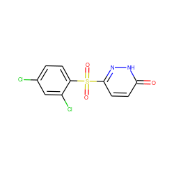 O=c1ccc(S(=O)(=O)c2ccc(Cl)cc2Cl)n[nH]1 ZINC000011536171