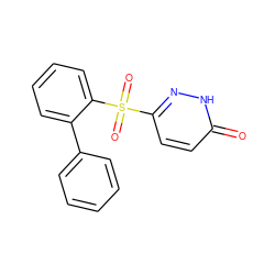 O=c1ccc(S(=O)(=O)c2ccccc2-c2ccccc2)n[nH]1 ZINC000011536173