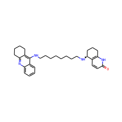 O=c1ccc2c([nH]1)CCC[C@@H]2NCCCCCCCCNc1c2c(nc3ccccc13)CCCC2 ZINC000026395709