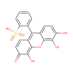 O=c1ccc2c(-c3ccccc3S(=O)(=O)O)c3ccc(O)c(O)c3oc-2c1O ZINC000003861600