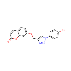 O=c1ccc2ccc(OCc3cn(-c4ccc(O)cc4)nn3)cc2o1 ZINC000473128438