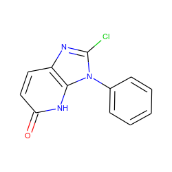 O=c1ccc2nc(Cl)n(-c3ccccc3)c2[nH]1 ZINC000118266084