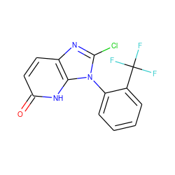 O=c1ccc2nc(Cl)n(-c3ccccc3C(F)(F)F)c2[nH]1 ZINC000118270412