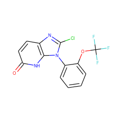 O=c1ccc2nc(Cl)n(-c3ccccc3OC(F)(F)F)c2[nH]1 ZINC000118268052