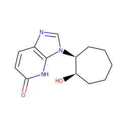 O=c1ccc2ncn([C@H]3CCCCC[C@H]3O)c2[nH]1 ZINC000118266801