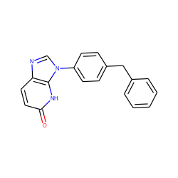 O=c1ccc2ncn(-c3ccc(Cc4ccccc4)cc3)c2[nH]1 ZINC000118263120