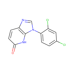 O=c1ccc2ncn(-c3ccc(Cl)cc3Cl)c2[nH]1 ZINC000118271759