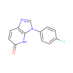 O=c1ccc2ncn(-c3ccc(F)cc3)c2[nH]1 ZINC000118265324