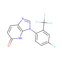 O=c1ccc2ncn(-c3ccc(F)cc3C(F)(F)F)c2[nH]1 ZINC000118263566