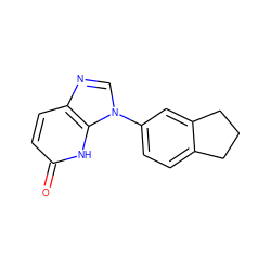 O=c1ccc2ncn(-c3ccc4c(c3)CCC4)c2[nH]1 ZINC000118264610