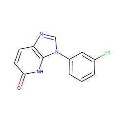 O=c1ccc2ncn(-c3cccc(Cl)c3)c2[nH]1 ZINC000118263570