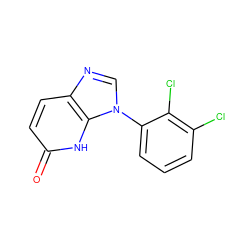 O=c1ccc2ncn(-c3cccc(Cl)c3Cl)c2[nH]1 ZINC000118268521