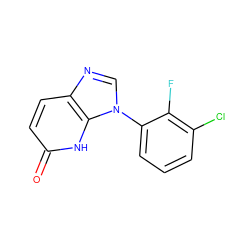 O=c1ccc2ncn(-c3cccc(Cl)c3F)c2[nH]1 ZINC000068198030