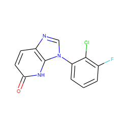 O=c1ccc2ncn(-c3cccc(F)c3Cl)c2[nH]1 ZINC000118270139