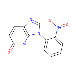 O=c1ccc2ncn(-c3ccccc3[N+](=O)[O-])c2[nH]1 ZINC000118264134