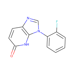 O=c1ccc2ncn(-c3ccccc3F)c2[nH]1 ZINC000118270695