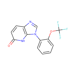 O=c1ccc2ncn(-c3ccccc3OC(F)(F)F)c2[nH]1 ZINC000118269900