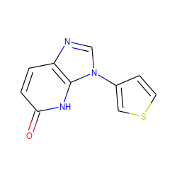 O=c1ccc2ncn(-c3ccsc3)c2[nH]1 ZINC000118271314