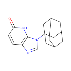 O=c1ccc2ncn(C34CC5CC(CC(C5)C3)C4)c2[nH]1 ZINC000118268903