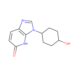 O=c1ccc2ncn(C3CCC(O)CC3)c2[nH]1 ZINC000118271364