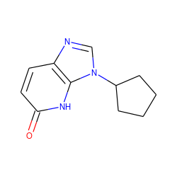 O=c1ccc2ncn(C3CCCC3)c2[nH]1 ZINC000118272317