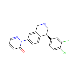 O=c1cccnn1-c1ccc2c(c1)CNC[C@H]2c1ccc(Cl)c(Cl)c1 ZINC000114509359