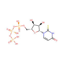 O=c1ccn([C@@H]2O[C@H](CO[P@@](=O)(O)O[P@@](=O)(O)OP(=O)(O)O)[C@@H](O)[C@H]2O)c(=S)[nH]1 ZINC000013540485