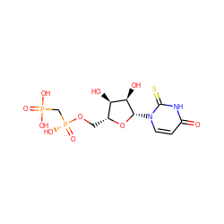 O=c1ccn([C@@H]2O[C@H](CO[P@](=O)(O)CP(=O)(O)O)[C@@H](O)[C@H]2O)c(=S)[nH]1 ZINC000045324058