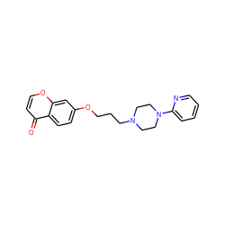 O=c1ccoc2cc(OCCCN3CCN(c4ccccn4)CC3)ccc12 ZINC000026570727