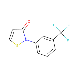 O=c1ccsn1-c1cccc(C(F)(F)F)c1 ZINC000033962287