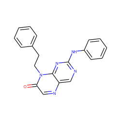 O=c1cnc2cnc(Nc3ccccc3)nc2n1CCc1ccccc1 ZINC000004238693