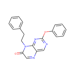 O=c1cnc2cnc(Oc3ccccc3)nc2n1CCc1ccccc1 ZINC000004238475