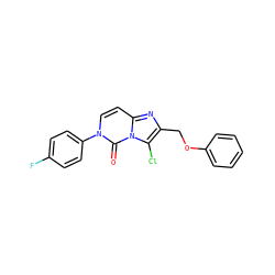 O=c1n(-c2ccc(F)cc2)ccc2nc(COc3ccccc3)c(Cl)n12 ZINC000203691877