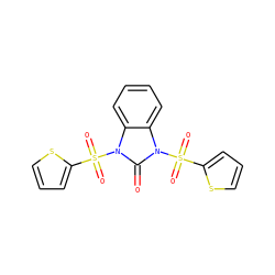 O=c1n(S(=O)(=O)c2cccs2)c2ccccc2n1S(=O)(=O)c1cccs1 ZINC000002503747