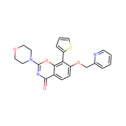 O=c1nc(N2CCOCC2)oc2c(-c3cccs3)c(OCc3ccccn3)ccc12 ZINC001772624124