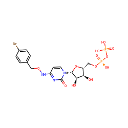 O=c1nc(NOCc2ccc(Br)cc2)ccn1[C@@H]1O[C@H](CO[P@@](=O)(O)OP(=O)(O)O)[C@@H](O)[C@H]1O ZINC000169328386