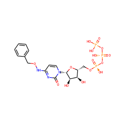 O=c1nc(NOCc2ccccc2)ccn1[C@@H]1O[C@H](CO[P@@](=O)(O)O[P@@](=O)(O)OP(=O)(O)O)[C@@H](O)[C@H]1O ZINC000071282457