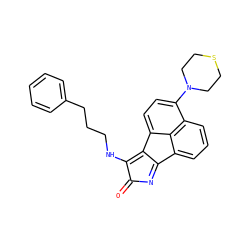 O=c1nc2c3cccc4c(N5CCSCC5)ccc(c-2c1NCCCc1ccccc1)c43 ZINC000095596887