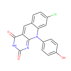 O=c1nc2n(-c3ccc(O)cc3)c3cc(Cl)ccc3cc-2c(=O)[nH]1 ZINC000096282709