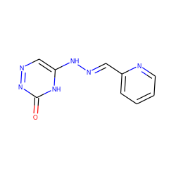 O=c1nncc(N/N=C/c2ccccn2)[nH]1 ZINC000013544038