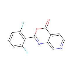 O=c1oc(-c2c(F)cccc2F)nc2cnccc12 ZINC000000025841