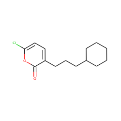 O=c1oc(Cl)ccc1CCCC1CCCCC1 ZINC000013528647