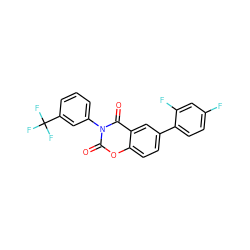 O=c1oc2ccc(-c3ccc(F)cc3F)cc2c(=O)n1-c1cccc(C(F)(F)F)c1 ZINC000216068939