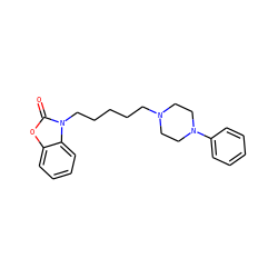 O=c1oc2ccccc2n1CCCCCN1CCN(c2ccccc2)CC1 ZINC000299828163