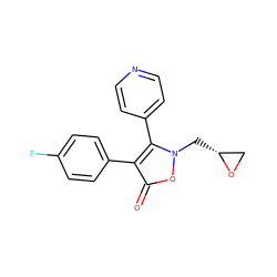 O=c1on(C[C@@H]2CO2)c(-c2ccncc2)c1-c1ccc(F)cc1 ZINC000029052820