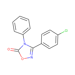 O=c1onc(-c2ccc(Cl)cc2)n1-c1ccccc1 ZINC000013443387