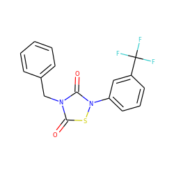 O=c1sn(-c2cccc(C(F)(F)F)c2)c(=O)n1Cc1ccccc1 ZINC000084723446