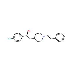 O[C@@H](CC1CCN(CCc2ccccc2)CC1)c1ccc(F)cc1 ZINC000013729978