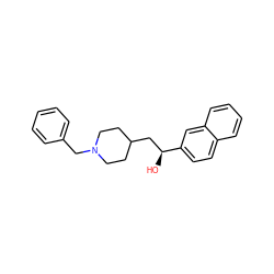 O[C@@H](CC1CCN(Cc2ccccc2)CC1)c1ccc2ccccc2c1 ZINC000013730168